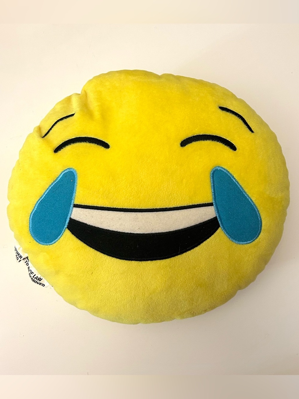 Yellow Laughing Emoji Plush Pillow -